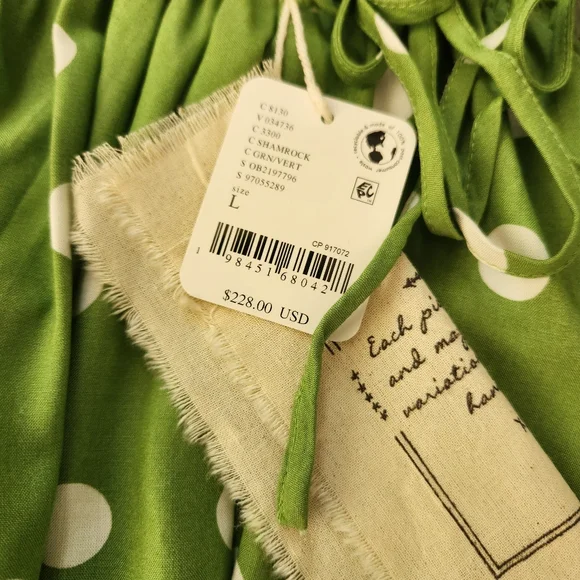 Free People Bali Audrey Set In Shamrock‎ Green Women's Size Large